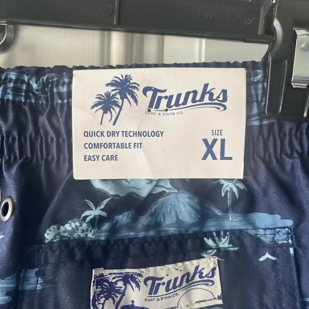 Trunks mens swim trunks NWT size xl blue/navy - Picture 3 of 6